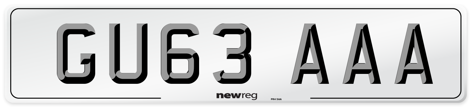 GU63 AAA Number Plate from New Reg